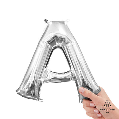 Anagram 16 inch LETTER A - ANAGRAM - SILVER (AIR-FILL ONLY) Foil Balloon 33011-11-A-P