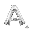 Anagram 16 inch LETTER A - ANAGRAM - SILVER (AIR-FILL ONLY) Foil Balloon 33011-11-A-P