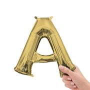 Anagram 16 inch LETTER A - ANAGRAM - WHITE GOLD (AIR-FILL ONLY) Foil Balloon 44649-11-A-P