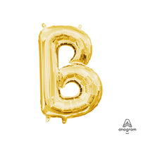 Anagram 16 inch LETTER B - ANAGRAM - GOLD (AIR-FILL ONLY) Foil Balloon 33014-11-A-P
