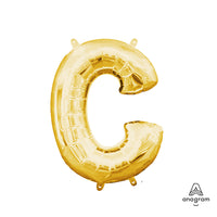 Anagram 16 inch LETTER C - ANAGRAM - GOLD (AIR-FILL ONLY) Foil Balloon 33016-11-A-P