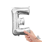 Anagram 16 inch LETTER E - ANAGRAM - SILVER (AIR-FILL ONLY) Foil Balloon 33019-11-A-P