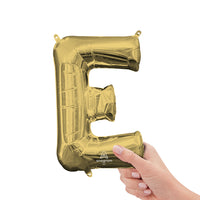 Anagram 16 inch LETTER E - ANAGRAM - WHITE GOLD (AIR-FILL ONLY) Foil Balloon 44618-11-A-P