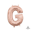 Anagram 16 inch LETTER G - ANAGRAM - ROSE GOLD (AIR-FILL ONLY) Foil Balloon 37458-11-A-P