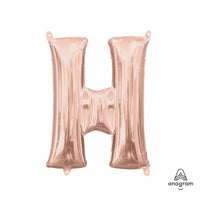 Anagram 16 inch LETTER H - ANAGRAM - ROSE GOLD (AIR-FILL ONLY) Foil Balloon 37459-11-A-P