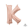 Anagram 16 inch LETTER K - ANAGRAM - ROSE GOLD (AIR-FILL ONLY) Foil Balloon 37462-11-A-P