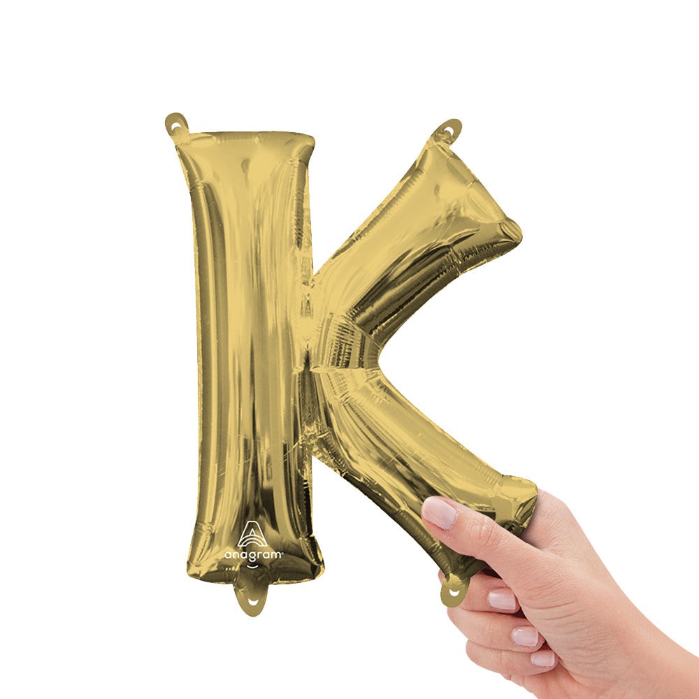 Anagram 16 inch LETTER K - ANAGRAM - WHITE GOLD (AIR-FILL ONLY) Foil Balloon 44610-11-A-P