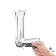 Anagram 16 inch LETTER L - ANAGRAM - SILVER (AIR-FILL ONLY) Foil Balloon 33034-11-A-P