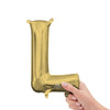 Anagram 16 inch LETTER L - ANAGRAM - WHITE GOLD (AIR-FILL ONLY) Foil Balloon 44598-11-A-P