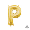 Anagram 16 inch LETTER P - ANAGRAM - GOLD (AIR-FILL ONLY) Foil Balloon 33043-11-A-P