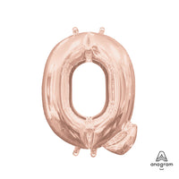 Anagram 16 inch LETTER Q - ANAGRAM - ROSE GOLD (AIR-FILL ONLY) Foil Balloon 37468-11-A-P