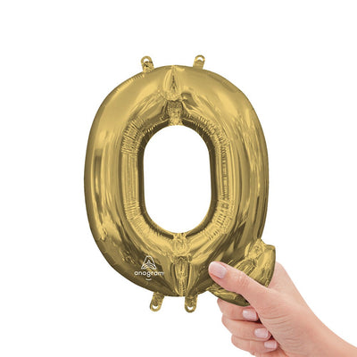 Anagram 16 inch LETTER Q - ANAGRAM - WHITE GOLD (AIR-FILL ONLY) Foil Balloon 44676-11-A-P