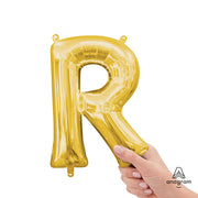 Anagram 16 inch LETTER R - ANAGRAM - GOLD (AIR-FILL ONLY) Foil Balloon 33047-11-A-P