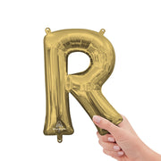 Anagram 16 inch LETTER R - ANAGRAM - WHITE GOLD (AIR-FILL ONLY) Foil Balloon 44644-11-A-P