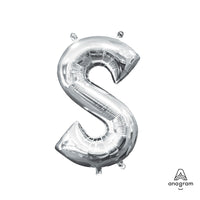 Anagram 16 inch LETTER S - ANAGRAM - SILVER (AIR-FILL ONLY) Foil Balloon 33048-11-A-P