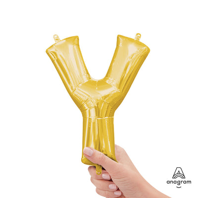 Anagram 16 inch LETTER Y - ANAGRAM - GOLD (AIR-FILL ONLY) Foil Balloon 33061-11-A-P