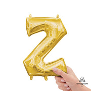 Anagram 16 inch LETTER Z - ANAGRAM - GOLD (AIR-FILL ONLY) Foil Balloon 33063-11-A-P