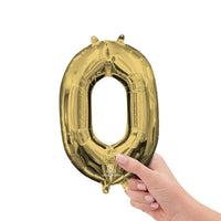 Anagram 16 inch NUMBER 0 - ANAGRAM - WHITE GOLD (AIR-FILL ONLY) Foil Balloon 44639-11-A-P