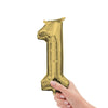 Anagram 16 inch NUMBER 1 - ANAGRAM - WHITE GOLD (AIR-FILL ONLY) Foil Balloon 44650-11-A-P
