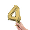 Anagram 16 inch NUMBER 4 - ANAGRAM - WHITE GOLD (AIR-FILL ONLY) Foil Balloon 44670-11-A-P