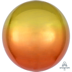 Anagram 16 inch OMBRE ORBZ - YELLOW & ORANGE Foil Balloon 39848-01-A-P