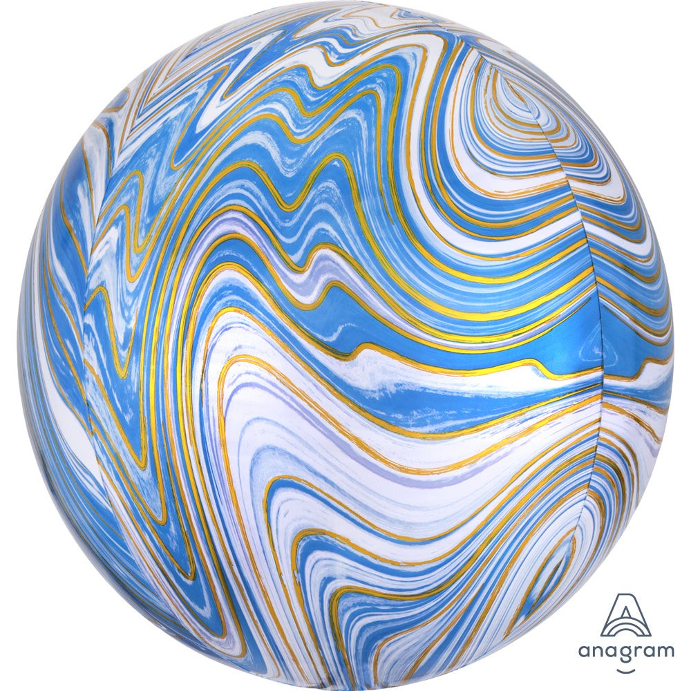 Anagram 16 inch ORBZ - BLUE MARBLEZ Foil Balloon 41394-01-A-P