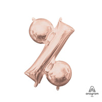 Anagram 16 inch SYMBOL % - ANAGRAM - ROSE GOLD (AIR-FILL ONLY) Foil Balloon 37481-01-A-P