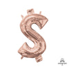 Anagram 16 inch SYMBOL $ - ANAGRAM - ROSE GOLD (AIR-FILL ONLY) Foil Balloon 37483-01-A-P