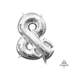 Anagram 16 inch SYMBOL & - ANAGRAM - SILVER (AIR-FILL ONLY) Foil Balloon 33068-01-A-P