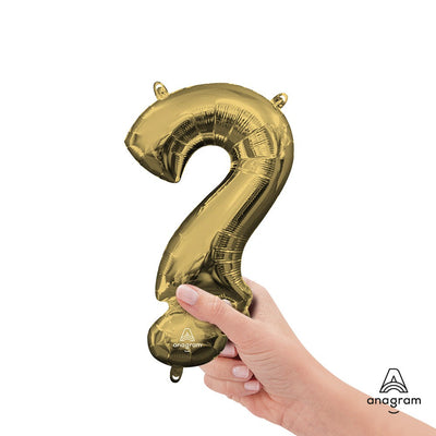 Anagram 16 inch SYMBOL ? - ANAGRAM - WHITE GOLD (AIR-FILL ONLY) Foil Balloon 44680-11-A-P