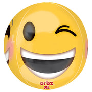 Anagram 16 inch WINKING EMOTICONS ORBZ Foil Balloon 33623-01-A-P
