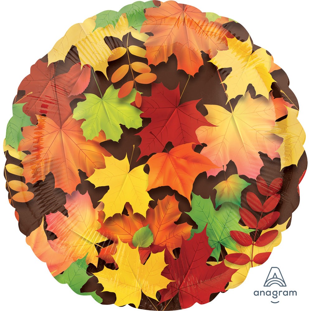 Anagram 17 inch COLORFUL LEAVES Foil Balloon 36178-02-A-U