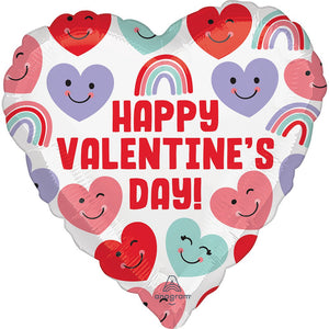 Anagram 17 inch HAPPY VALENTINE'S DAY CUTE HEARTS Foil Balloon 43650-02-A-U