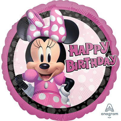 Anagram 17 inch MINNIE MOUSE FOREVER BIRTHDAY Foil Balloon 41893-01-A-P