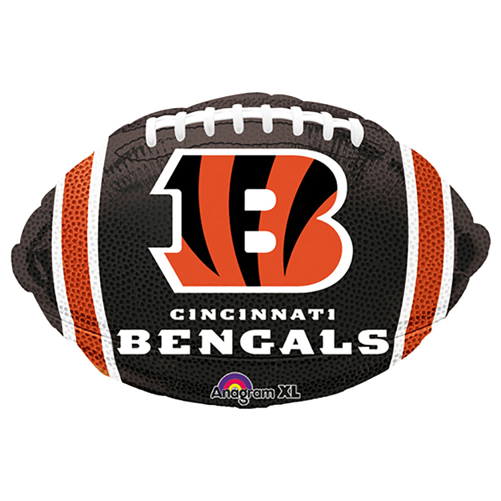 Anagram 17 inch NFL CINCINNATI BENGALS FOOTBALL TEAM COLORS Foil Balloon