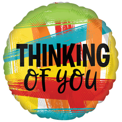 Anagram 17 inch THINKING OF YOU PRIMARY PAINTED Foil Balloon 41165-01-A-P