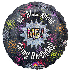 Anagram 18 inch ALL ABOUT ME BIRTHDAY Foil Balloon 17939-01-A-P