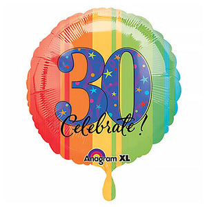 Anagram 18 inch ATP A YEAR TO CELEBRATE 30 Foil Balloon A119821-01-A-P