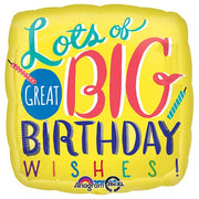 Anagram 18 inch BIG BIRTHDAY WISHES Foil Balloon 30736-01-A-P