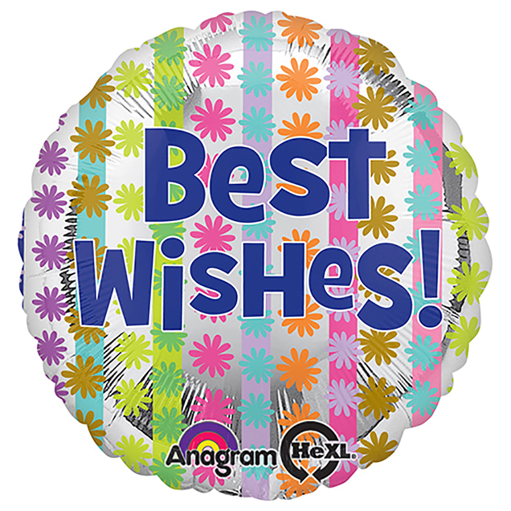 Anagram 18 inch BRIGHT BEST WISHES Foil Balloon 26902-01-A-P