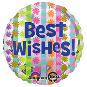 Anagram 18 inch BRIGHT BEST WISHES Foil Balloon 26902-01-A-P
