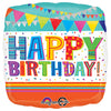 Anagram 18 inch BRIGHT & BOLD HAPPY BIRTHDAY Foil Balloon 30738-01-A-P