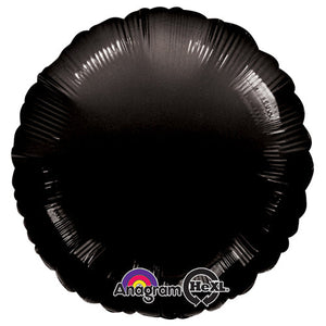 Anagram 18 inch CIRCLE - BLACK Foil Balloon 00681-02-A-U