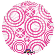 Anagram 18 inch CIRCLE - CIRCLES PINK Foil Balloon 17282-02-A-U