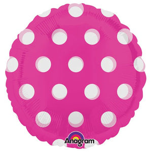 Anagram 18 inch CIRCLE - DOTS PINK Plastic Balloon