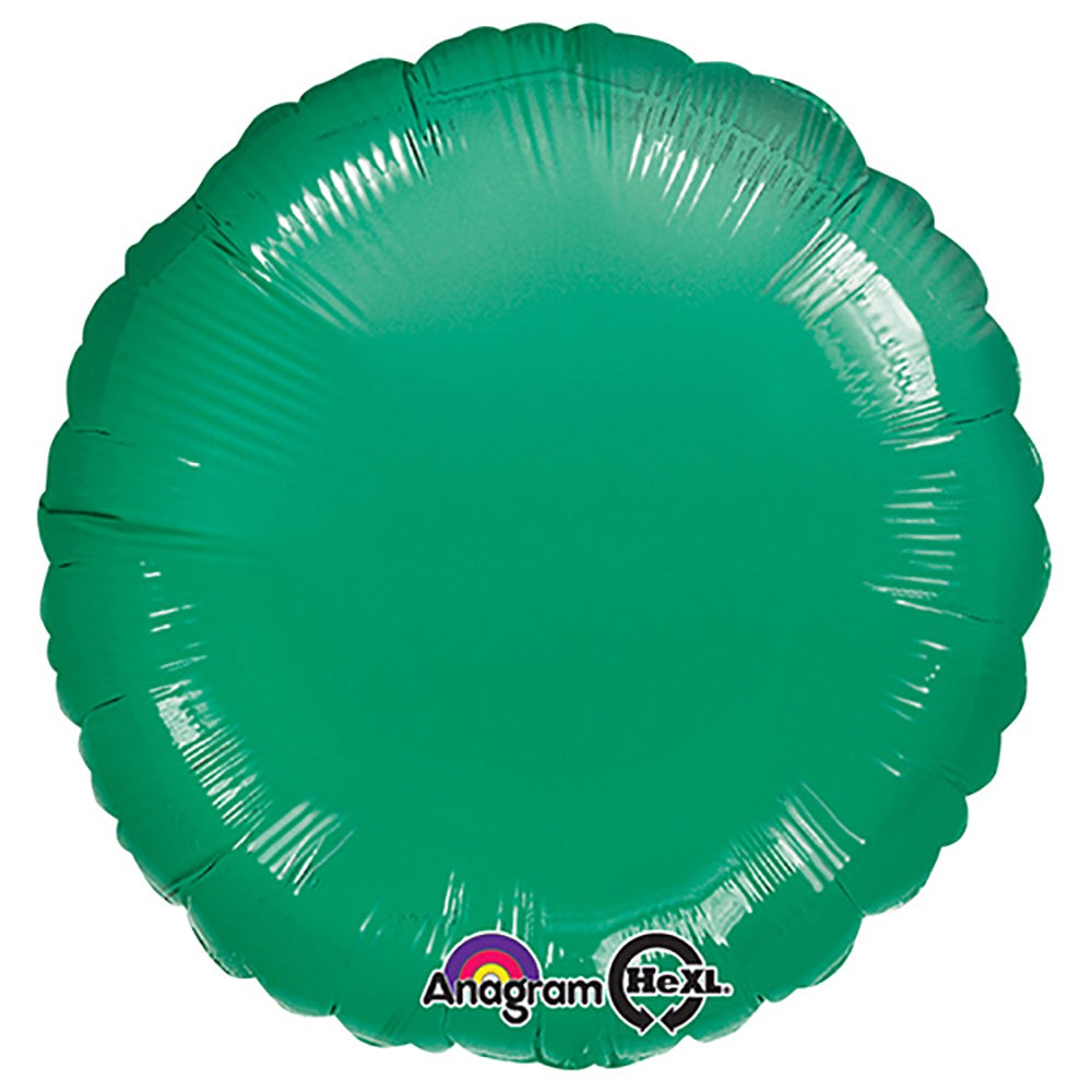 Anagram 18 inch CIRCLE - METALLIC GREEN Foil Balloon 20557-02-A-U