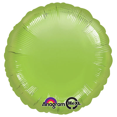 Anagram 18 inch CIRCLE - METALLIC LIME GREEN Foil Balloon 06150-02-A-U