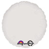 Anagram 18 inch CIRCLE - METALLIC WHITE Foil Balloon 20595-02-A-U