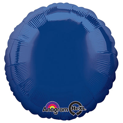 Anagram 18 inch CIRCLE - NAVY BLUE Foil Balloon 25273-02-A-U
