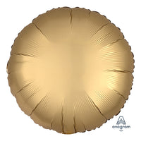 Anagram 18 inch CIRCLE - SATIN LUXE GOLD SATEEN Foil Balloon 36801-02-A-U